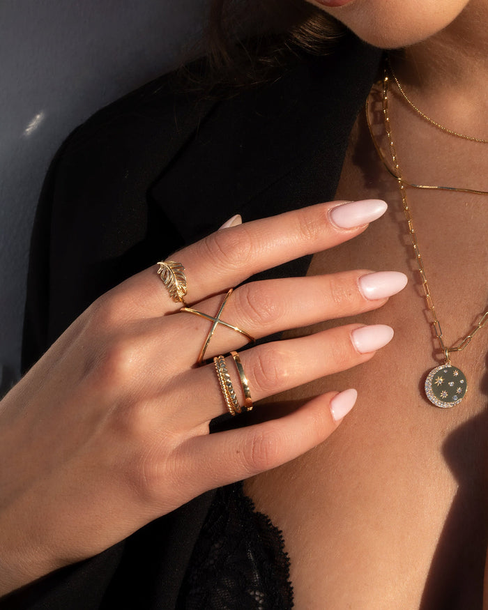 14K Gold Large X Ring, photo 7
