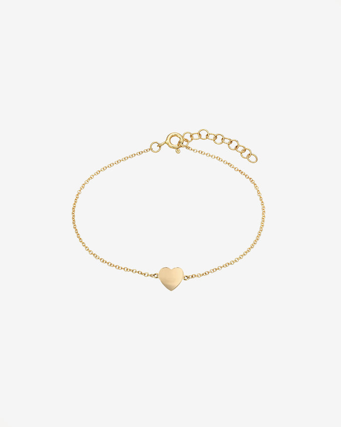Pulsera de corazón en oro de 14K, foto 1