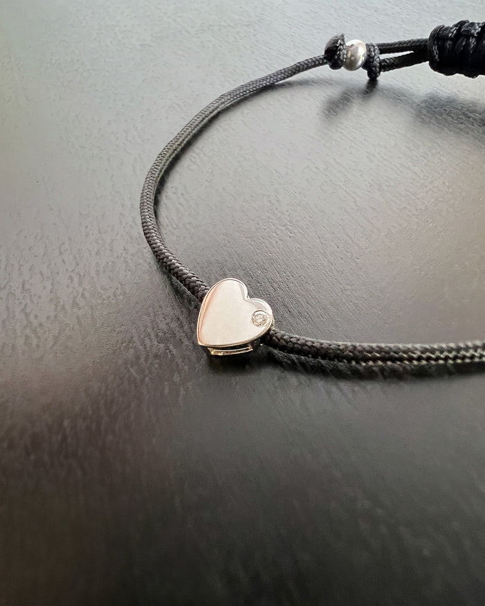 Pulsera Fortune con corazón y diamante en oro de 14K, foto 8
