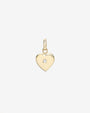 14K Gold Heart with Tiny Diamond Pendant, photo 1