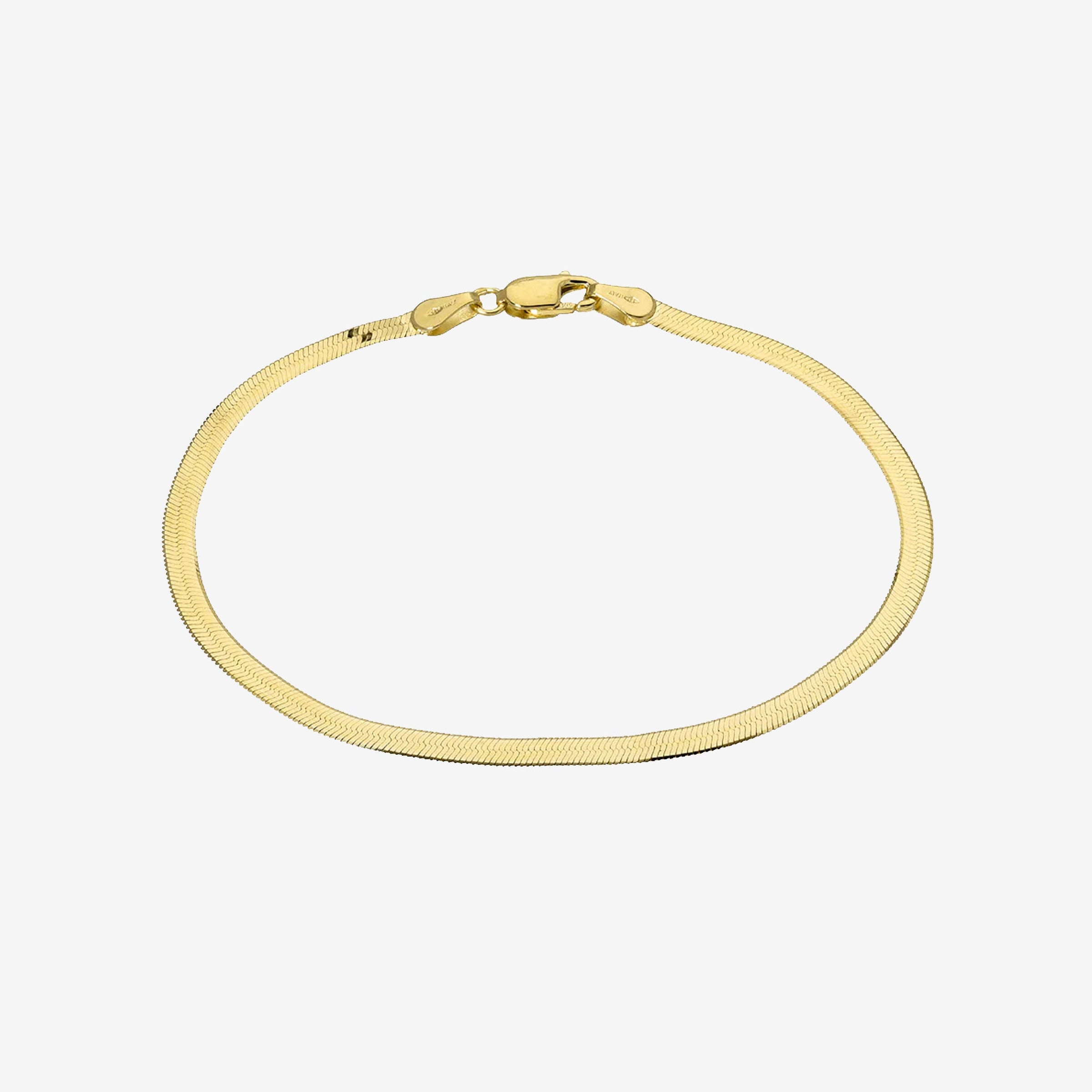 14K Gold Herringbone Bracelet, photo 1