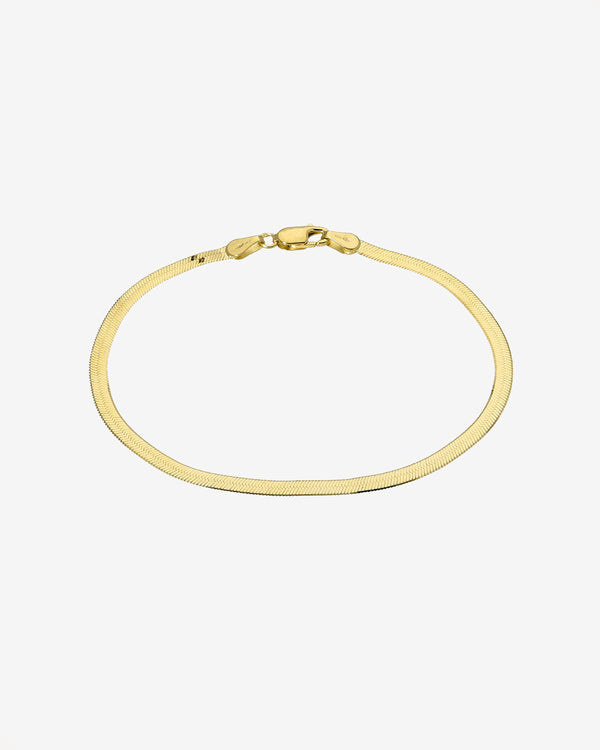 Pulsera de cadena espiga en oro de 14K, foto 1
