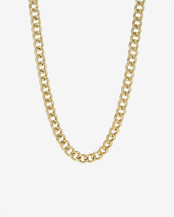 Collar de cadena barbada grande en oro de 14K, foto 1