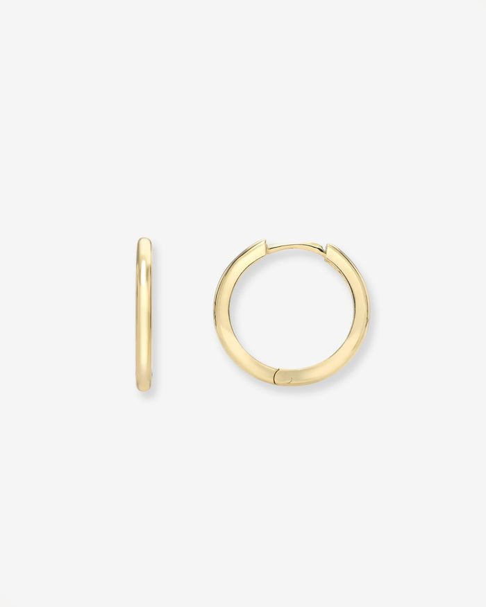 Aretes de aro huggie grandes en oro de 14K, foto 1