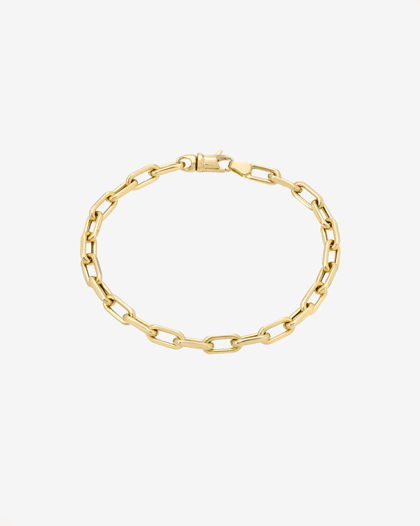 14K Gold Large Open Link Chain Anklet, photo 1