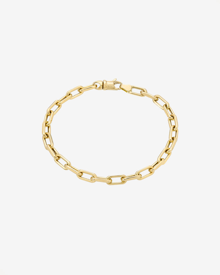 14K Gold Large Open Link Chain Bracelet, photo 1