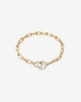 14K Gold Large Open Link Diamond Handcuff Bracelet, photo 1
