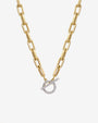 14K Gold Large Open Link Chain with Diamond Toggle Necklace, photo 1