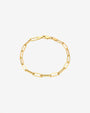 Pulsera de cadena Paper Clip grande en oro de 14K, foto 1