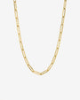 14K Gold Large Paper Clip Chain Necklace, photo 1