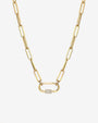 Collar Paper Clip con mosquetón de diamantes en oro de 14K, foto 1