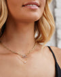14K Gold Large Paper Clip Diamond Toggle Necklace, photo 2