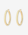 14K Gold Large Thick Hoop Earrings, photo 1