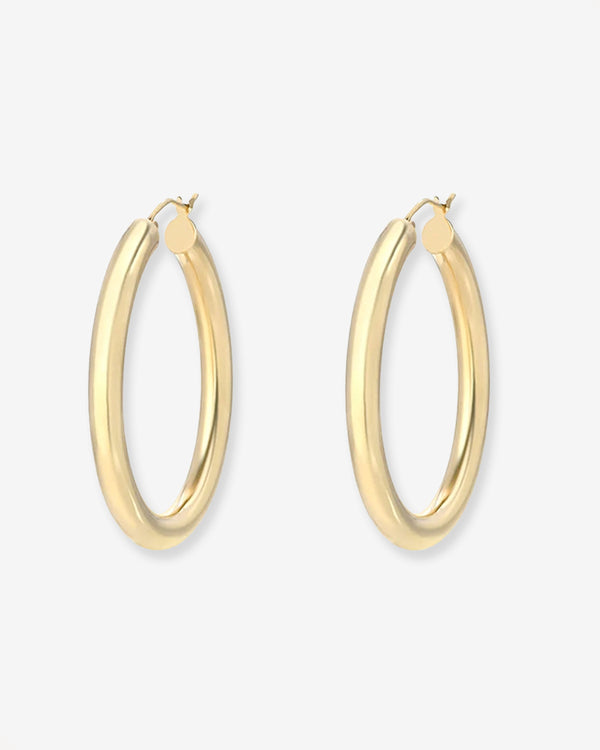 Aretes de aro gruesos grandes en oro de 14K, foto 1