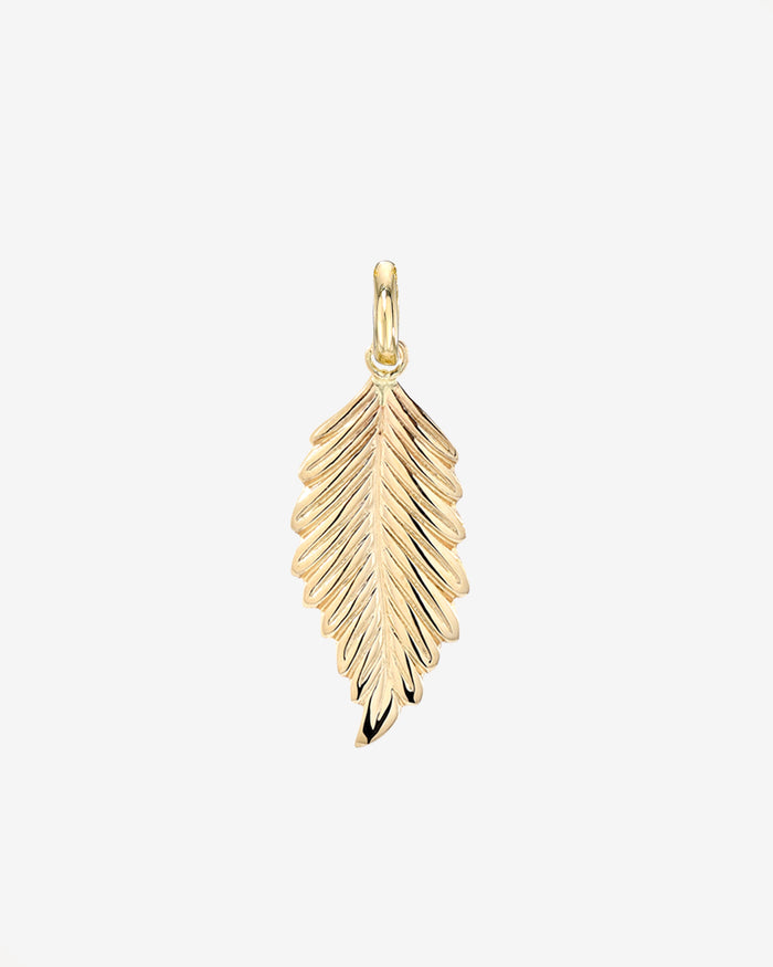 Dije de hoja en oro de 14K, foto 1
