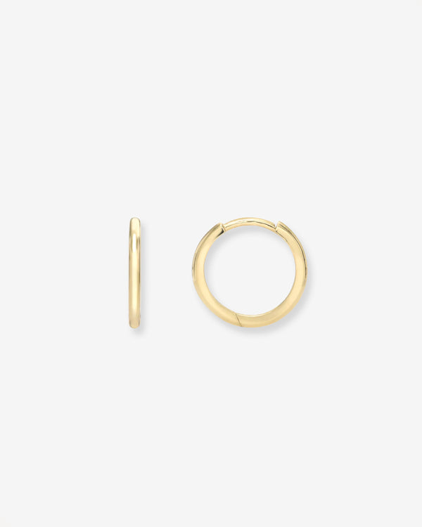 Aretes de aro huggie medianos en oro de 14K, foto 1