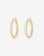 14K Gold Medium Thick Hoop Earrings, photo 1