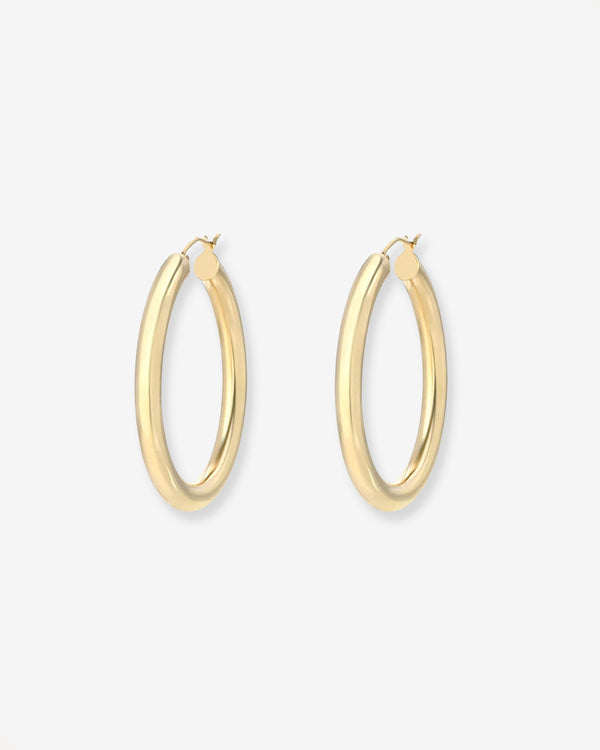 Aretes de aro gruesos medianos en oro de 14K, foto 1