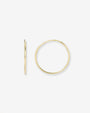 14K Gold Medium Thread Hoop Earrings, photo 1