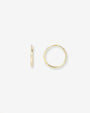 Aretes de aro de hilo mini en oro de 14K, foto 1