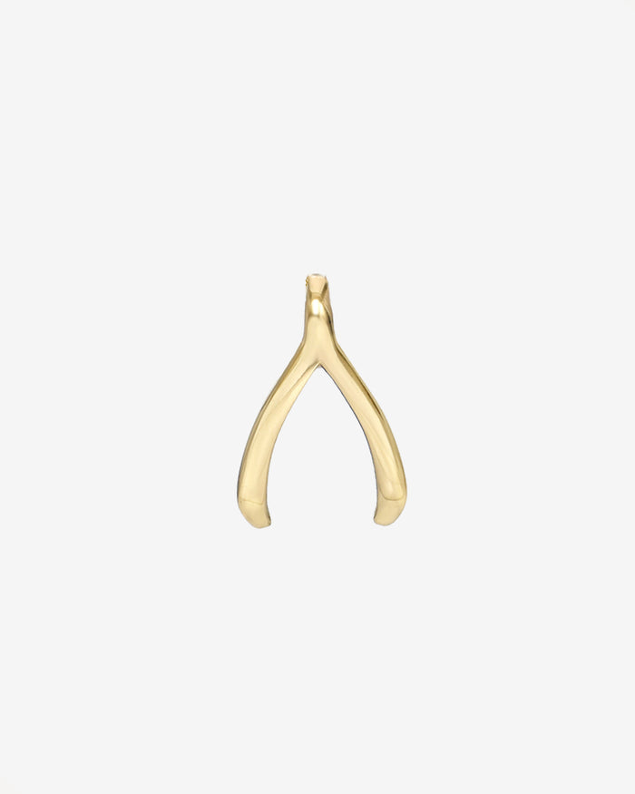 Dije de hueso de la suerte mini en oro de 14K, foto 1