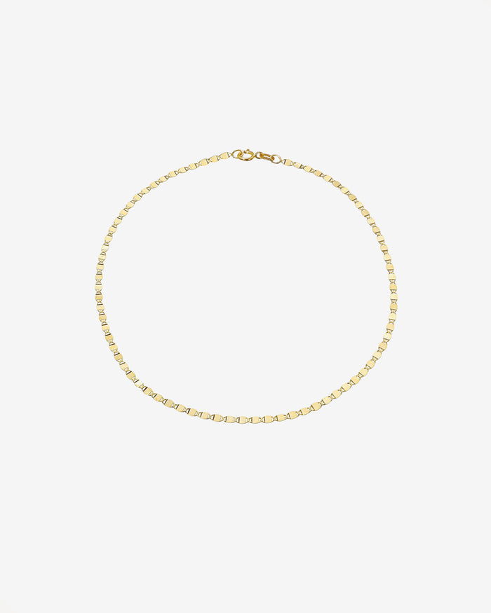 14K Gold Mirror Chain Anklet, photo 1
