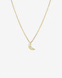 Kids 14K Gold Moon with Tiny Diamond Necklace, photo 1