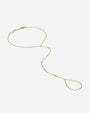 Cadena de mano con varios diamantes en bisel en oro de 14K, foto 1