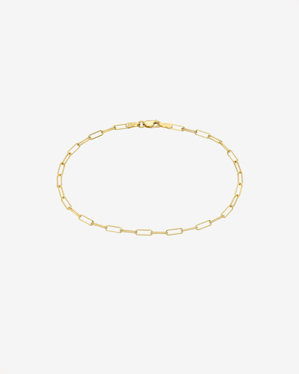 14K Gold Open Link Chain Anklet, photo 1
