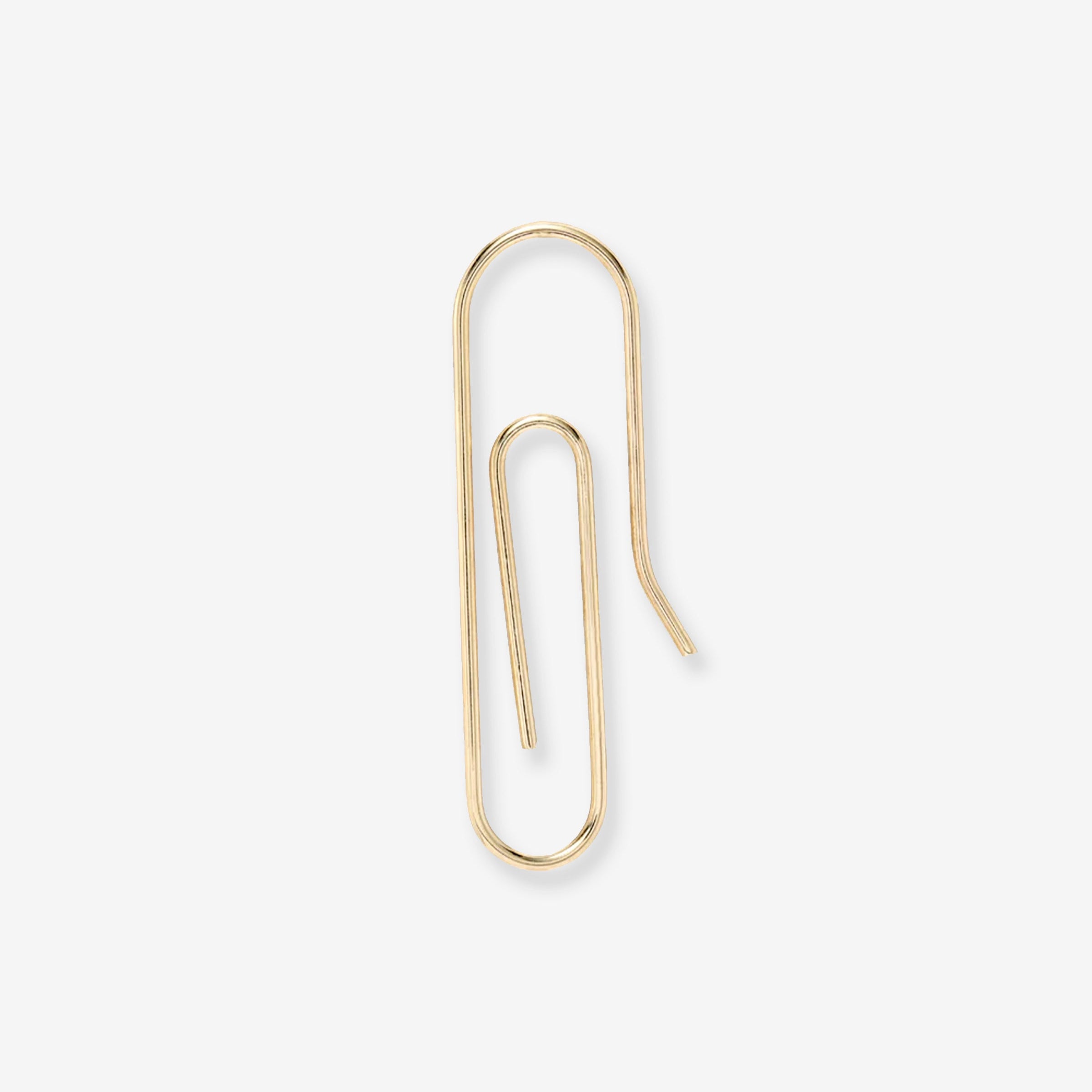 Arete Paper Clip en oro de 14K, foto 1