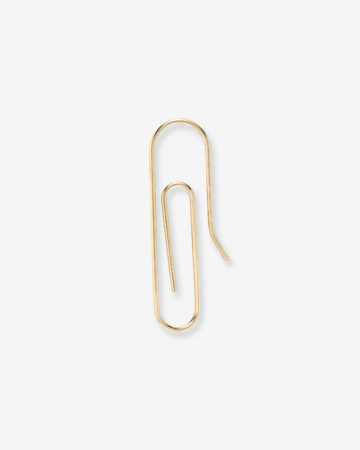 Arete Paper Clip en oro de 14K, foto 1