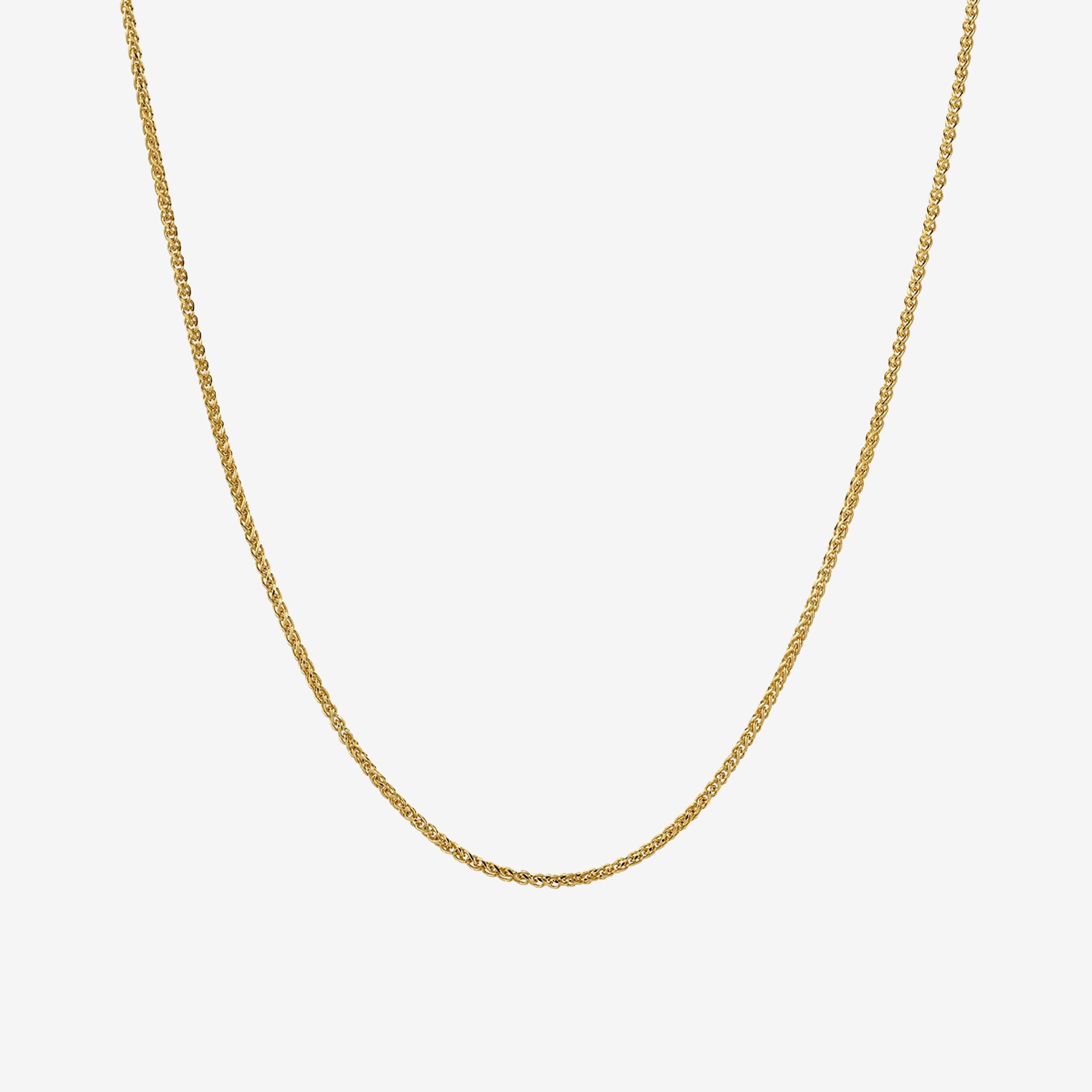Collar de cadena de cordón en oro de 14K, foto 1