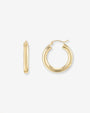 14K Gold Small Thick Hoop Earrings, photo 1