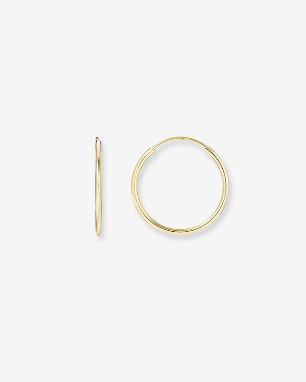 Aretes de aro de hilo pequeños en oro de 14K, foto 1