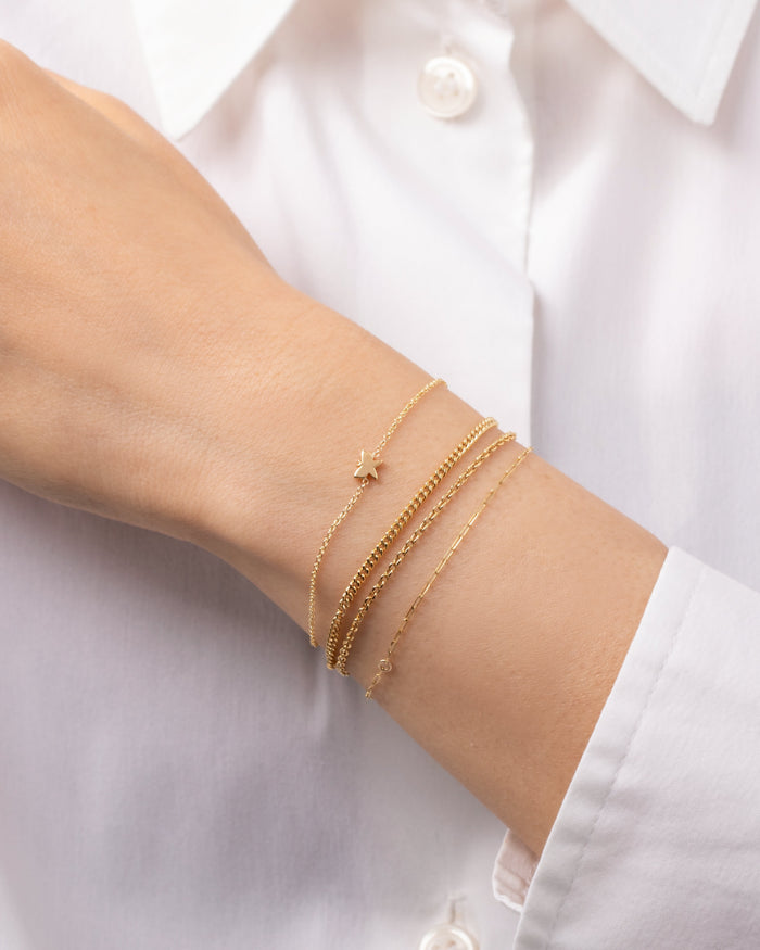 14K Gold Tiny Butterfly Bracelet, photo 5