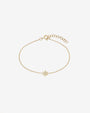 Pulsera de pequeña estrella de David con diamantes en oro de 14K, foto 1