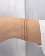 Pulsera de pequeña estrella de David con diamantes en oro de 14K, foto 3