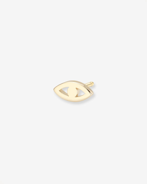 14K Gold Tiny Evil Eye Stud Earring, photo 1