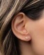 14K Gold Tiny Evil Eye Stud Earring, photo 3