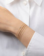 14K Gold Tiny Diamond and Sapphire Evil Eye Bracelet, photo 5