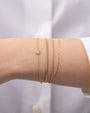 Pulsera de flor diminuta con diamante en oro de 14K, foto 2
