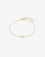 Pulsera de hamsa diminuta con diamante en oro de 14K, foto 1