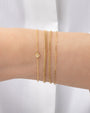 Pulsera de hamsa diminuta con diamante en oro de 14K, foto 4