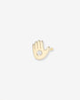14K Gold Tiny Diamond Hamsa Stud Earring, photo 1