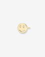 14K Gold Tiny Happy Emoji Stud Earring, photo 1