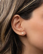 14K Gold Tiny Happy Emoji Stud Earring, photo 2