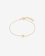 14K Gold Tiny Heart with Diamond Bracelet, photo 1