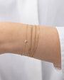 14K Gold Tiny Heart with Diamond Bracelet, photo 2