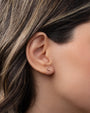 14K Gold Tiny Lightning Bolt Stud Earring, photo 2