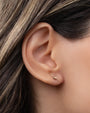14K Gold Tiny Lightning Bolt Stud Earring, photo 3